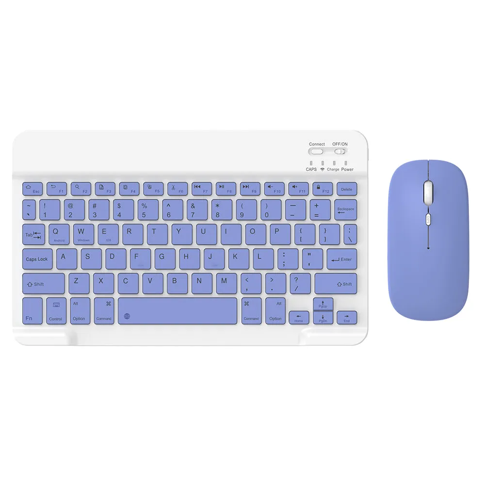 030 Wireless Keyboard and Mouse Combo 10-inch Rechargeable Mouse Keyboard Set for Mac / iOS / Windows / Android