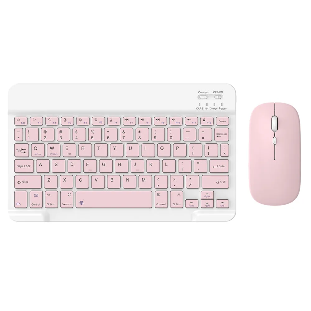 030 Wireless Keyboard and Mouse Combo 10-inch Rechargeable Mouse Keyboard Set for Mac / iOS / Windows / Android