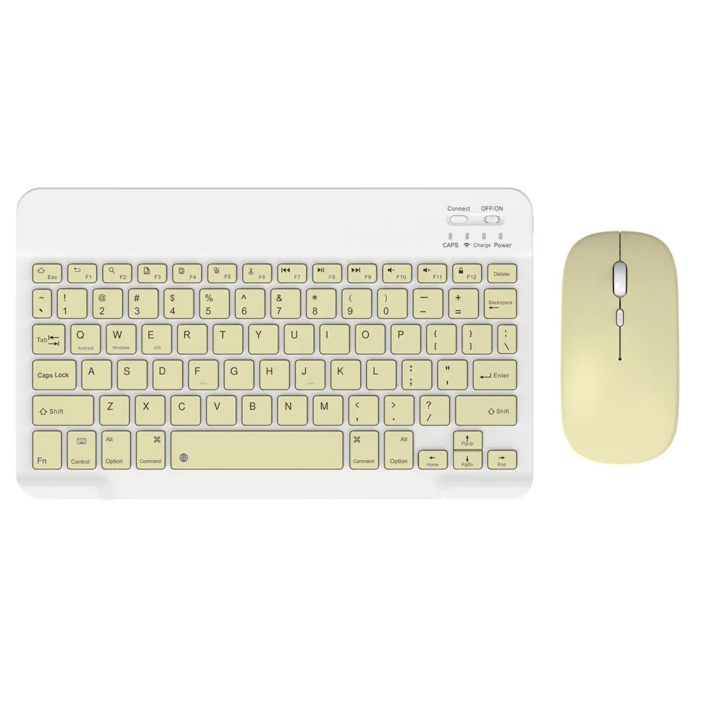 030 Wireless Keyboard and Mouse Combo 10-inch Rechargeable Mouse Keyboard Set for Mac / iOS / Windows / Android