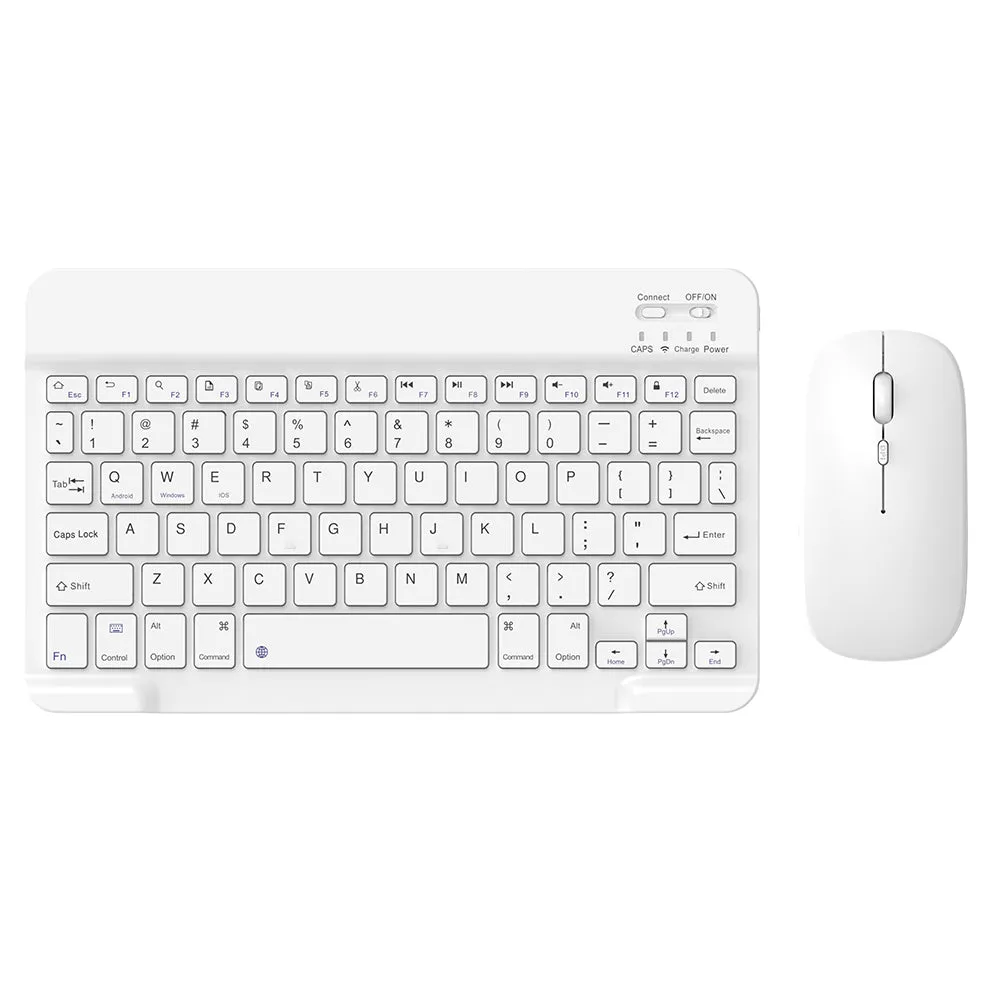 030 Wireless Keyboard and Mouse Combo 10-inch Rechargeable Mouse Keyboard Set for Mac / iOS / Windows / Android