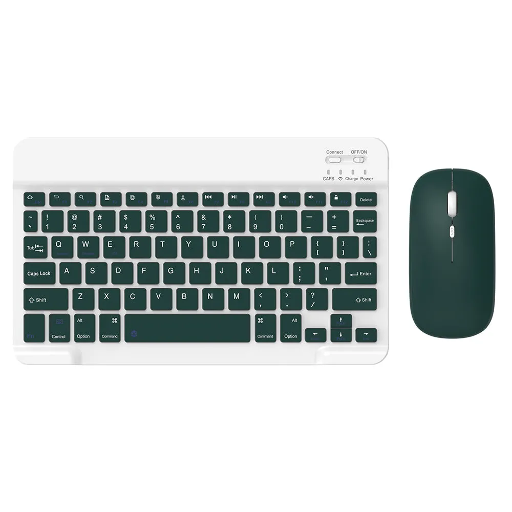 030 Wireless Keyboard and Mouse Combo 10-inch Rechargeable Mouse Keyboard Set for Mac / iOS / Windows / Android