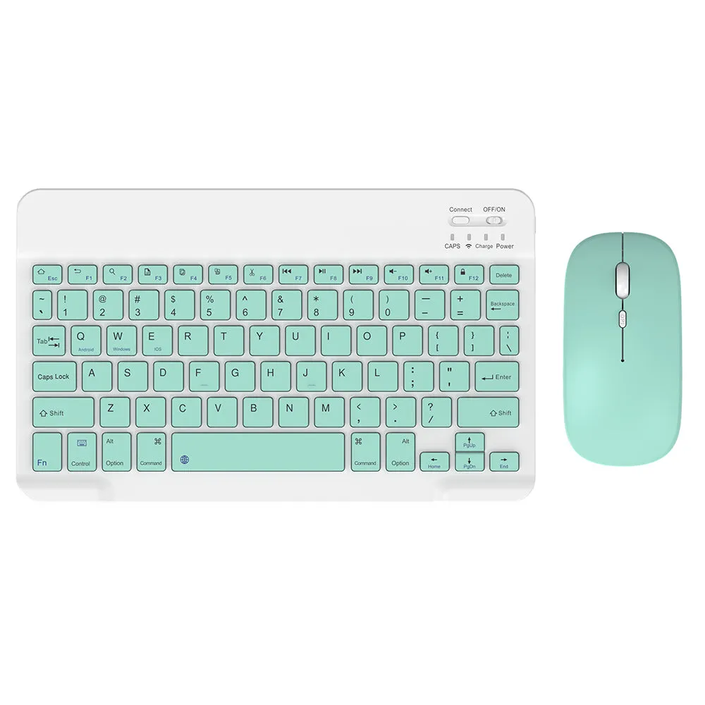 030 Wireless Keyboard and Mouse Combo 10-inch Rechargeable Mouse Keyboard Set for Mac / iOS / Windows / Android