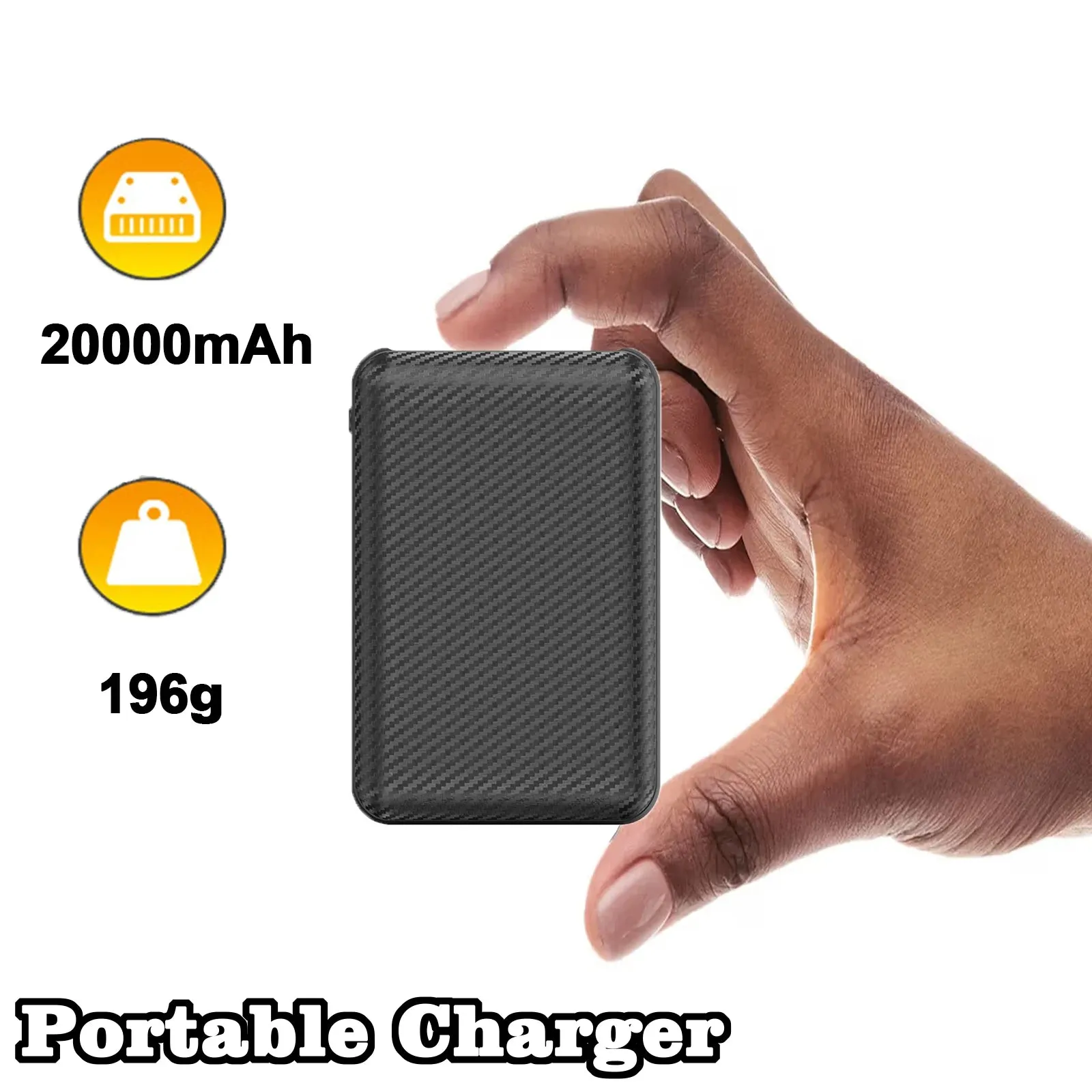 1 - AC - SHINEFUTURE 20,000mAh Power Bank: DC7.4V portable charger for heating vests & phones