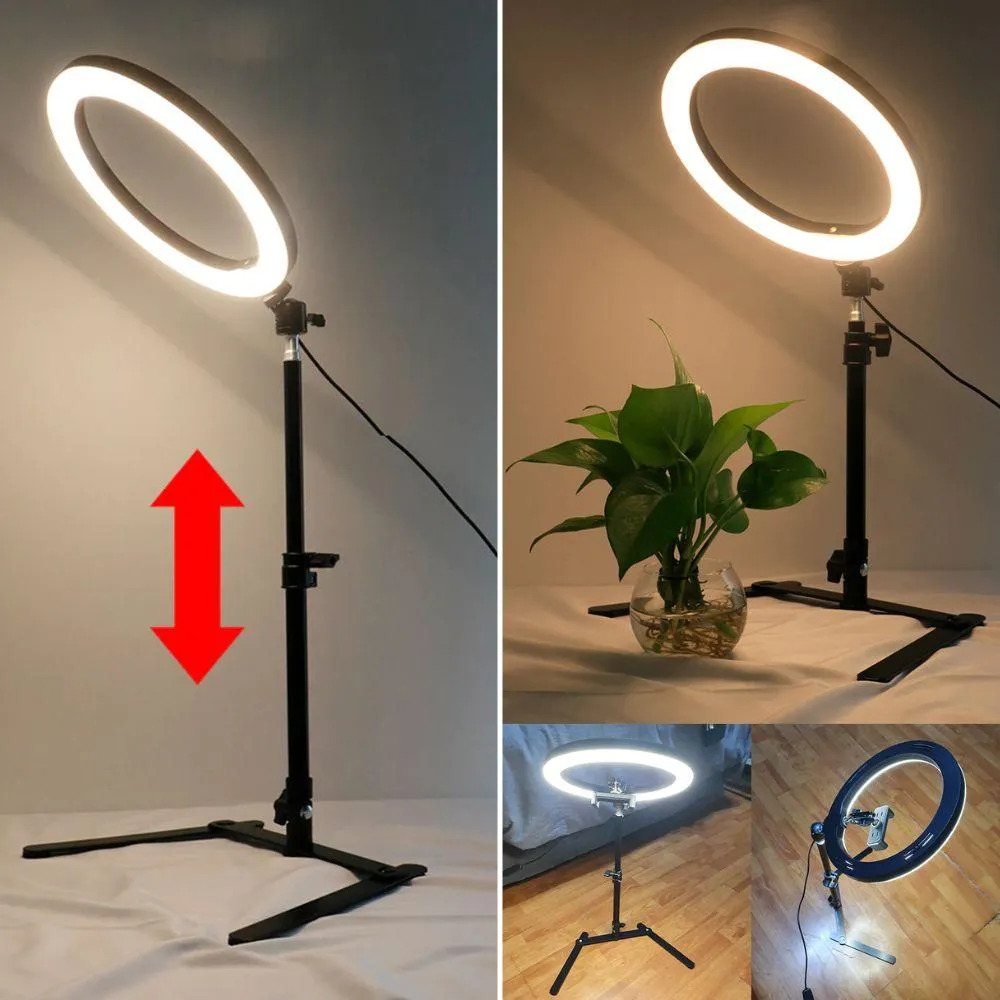 10 Inch / 26cm Android iPhone Ring Selfie Lamp: with Phone Bracket, Fill Light for YouTube Twitch TikTok