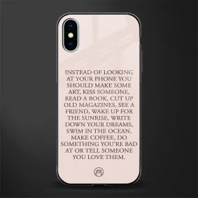 11 Things To Do Phone Case for IPhone XS | Glass Case