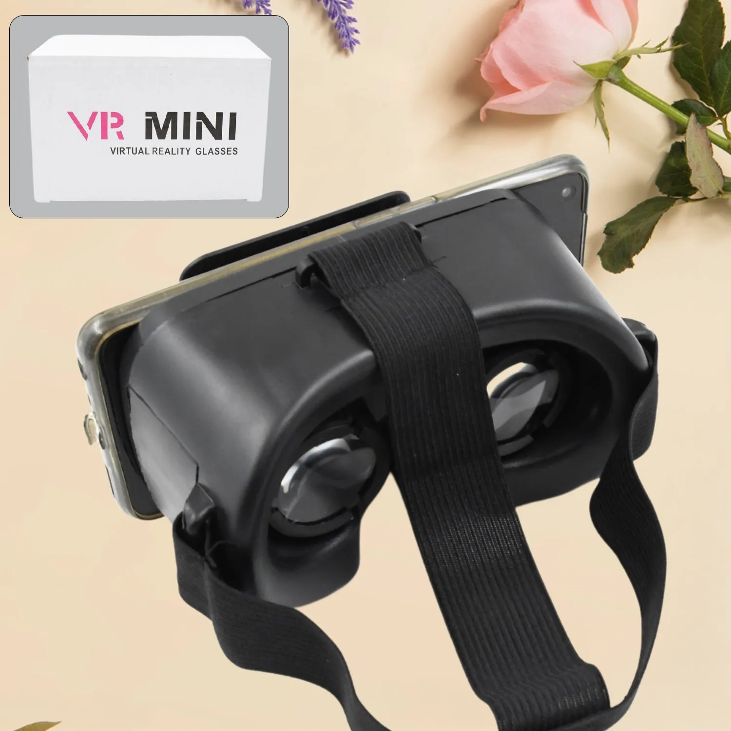 12838 3d Vr Glasses Virtual Reality Goggles Headset For All Smartphonevr Goggles-for 3d Vr Movies Video Games (1 Pc)