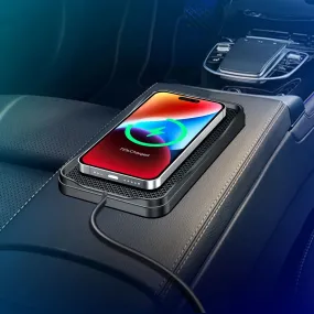 15W Car Wireless Charging Pad & Stand with Type-C Connector