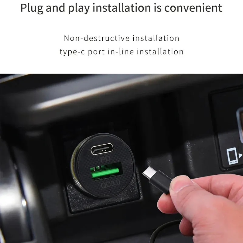 15W Car Wireless Charging Pad & Stand with Type-C Connector