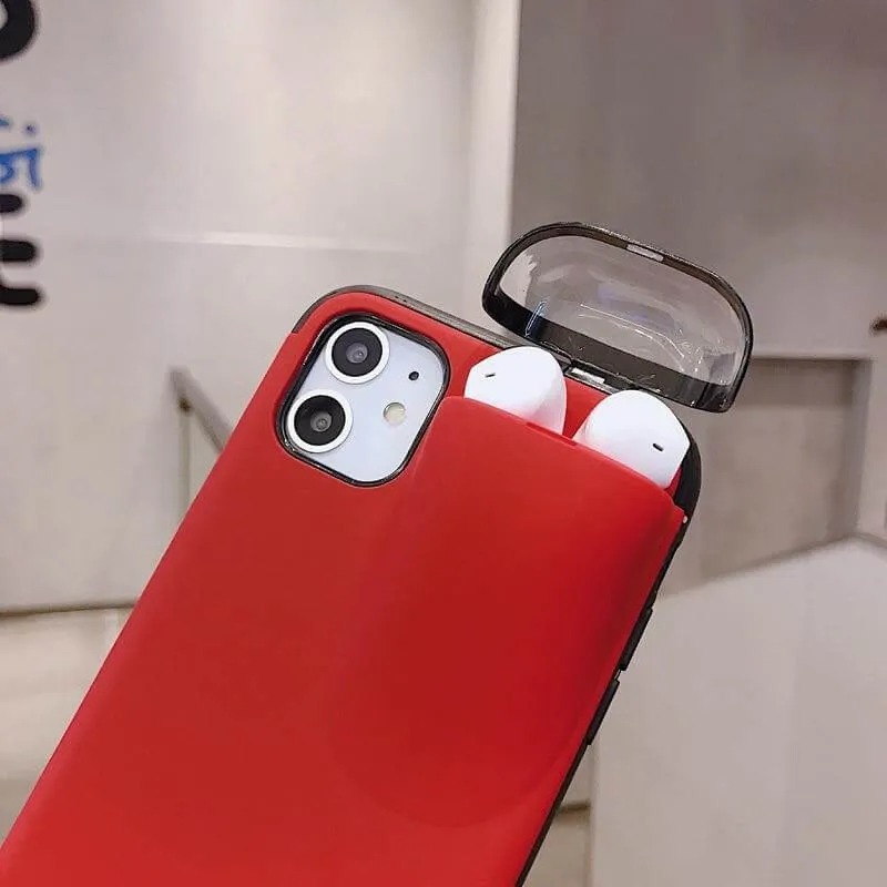 2 in 1 AirPods Storage iPhone Case