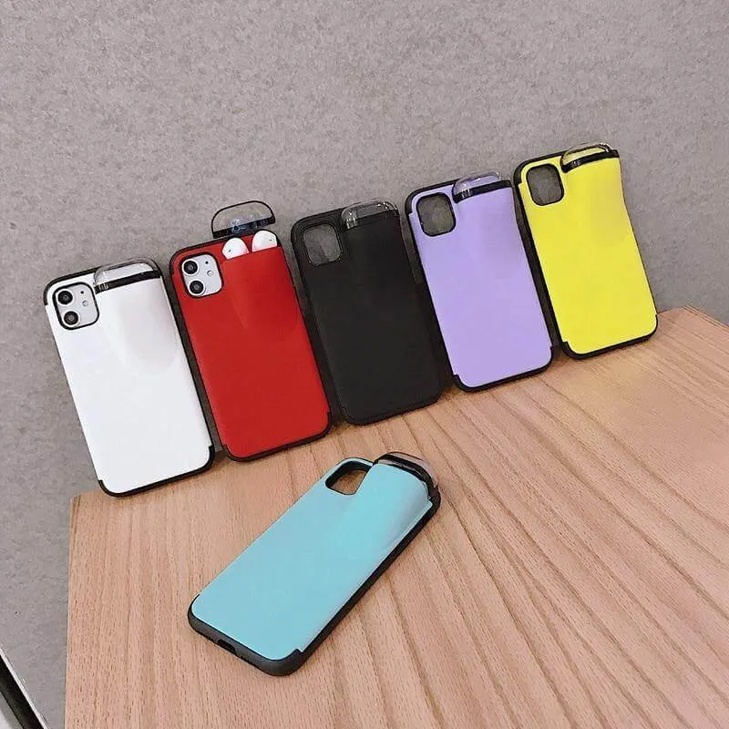 2 in 1 AirPods Storage iPhone Case