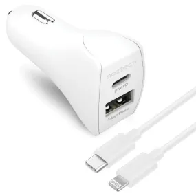 20-Watt Power Delivery USB-C(R) to 12-Watt Fast USB Car Charger and USB-C(R) to Lightning(R) 4-Foot Cable