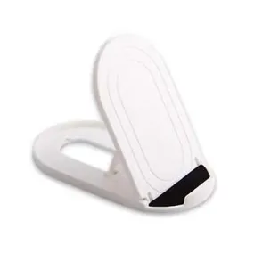 2Pcs white Portable oval mobile phone stand, foldable desktop lazy stand AZ11789