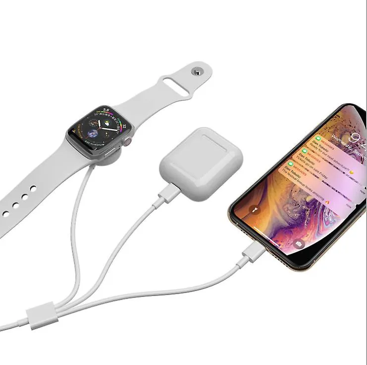 3 in 1 Cable For iPhone Airpods Apple Watch Charger Usb Wireless Charging Station AZ12438