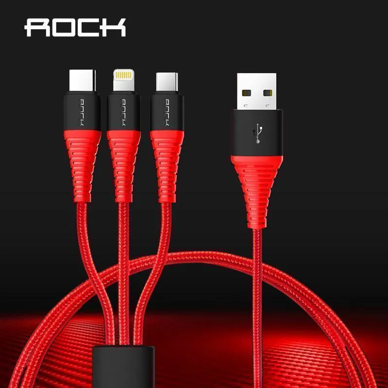 3 IN 1 Durable USB Fast Charging Cable