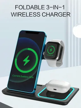 3 in 1 fast wireless charger|Wireless Charger, 3-In-1, Fast Charging, 15W/10W/7.5W