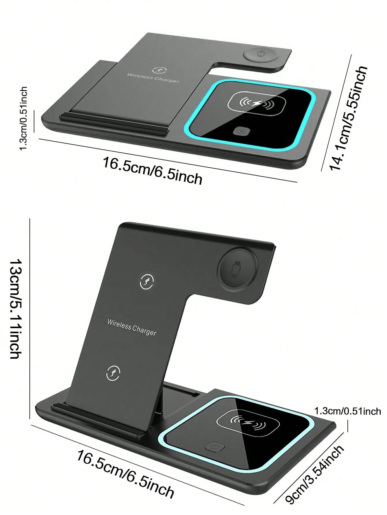 3 in 1 fast wireless charger|Wireless Charger, 3-In-1, Fast Charging, 15W/10W/7.5W