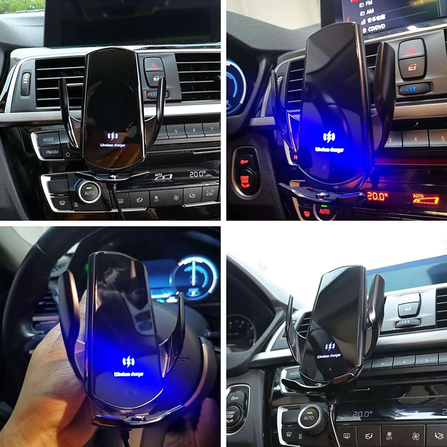 30W Car Wireless Charger Automatic Magnetic Chargers Mount Phone Holder Air Vent for iPhone 14 13 12 11 8 Samsung Fast Charging