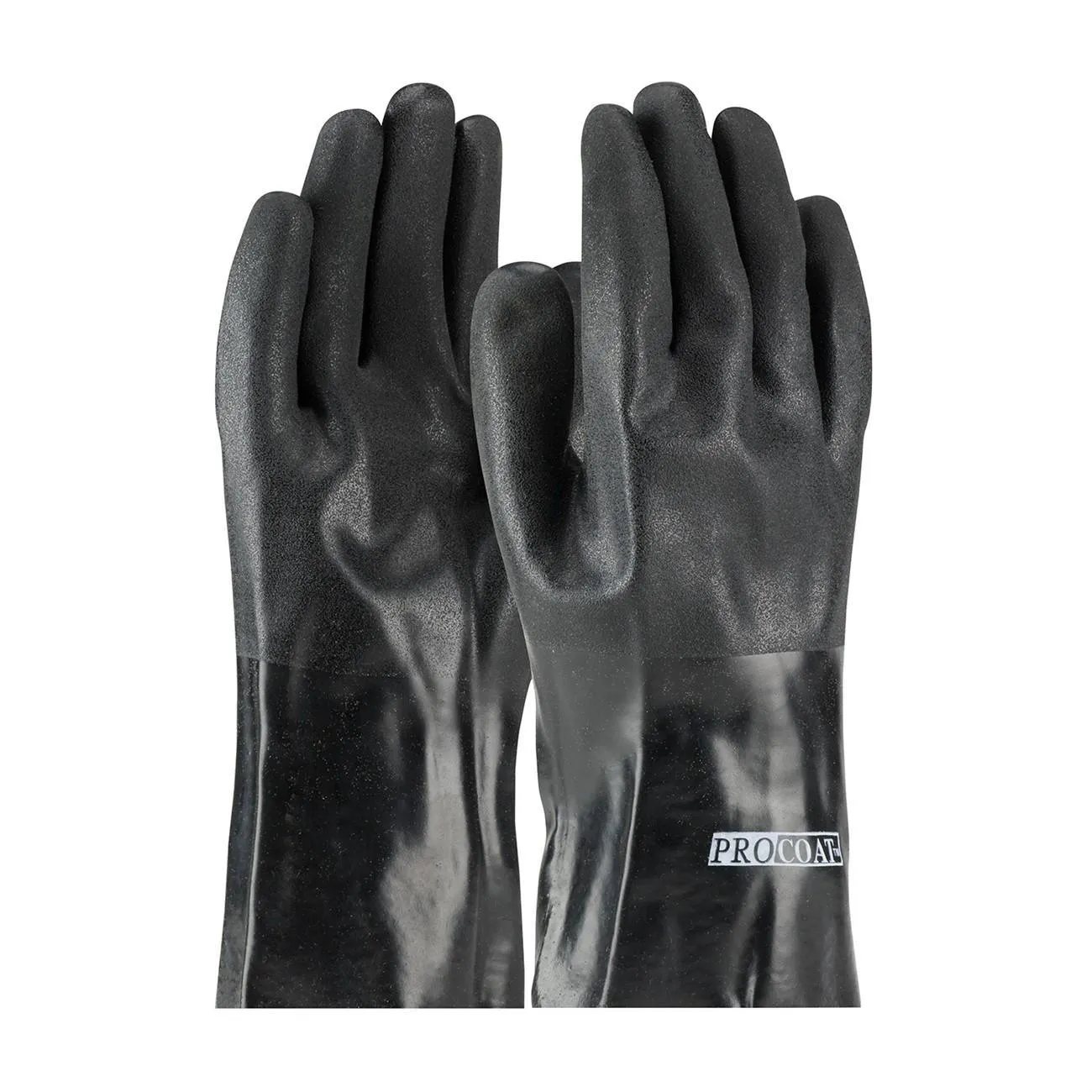 58-8030DD PIP Procoat PVC Coated Glove,PIP 12" Pcv Gloves,Black