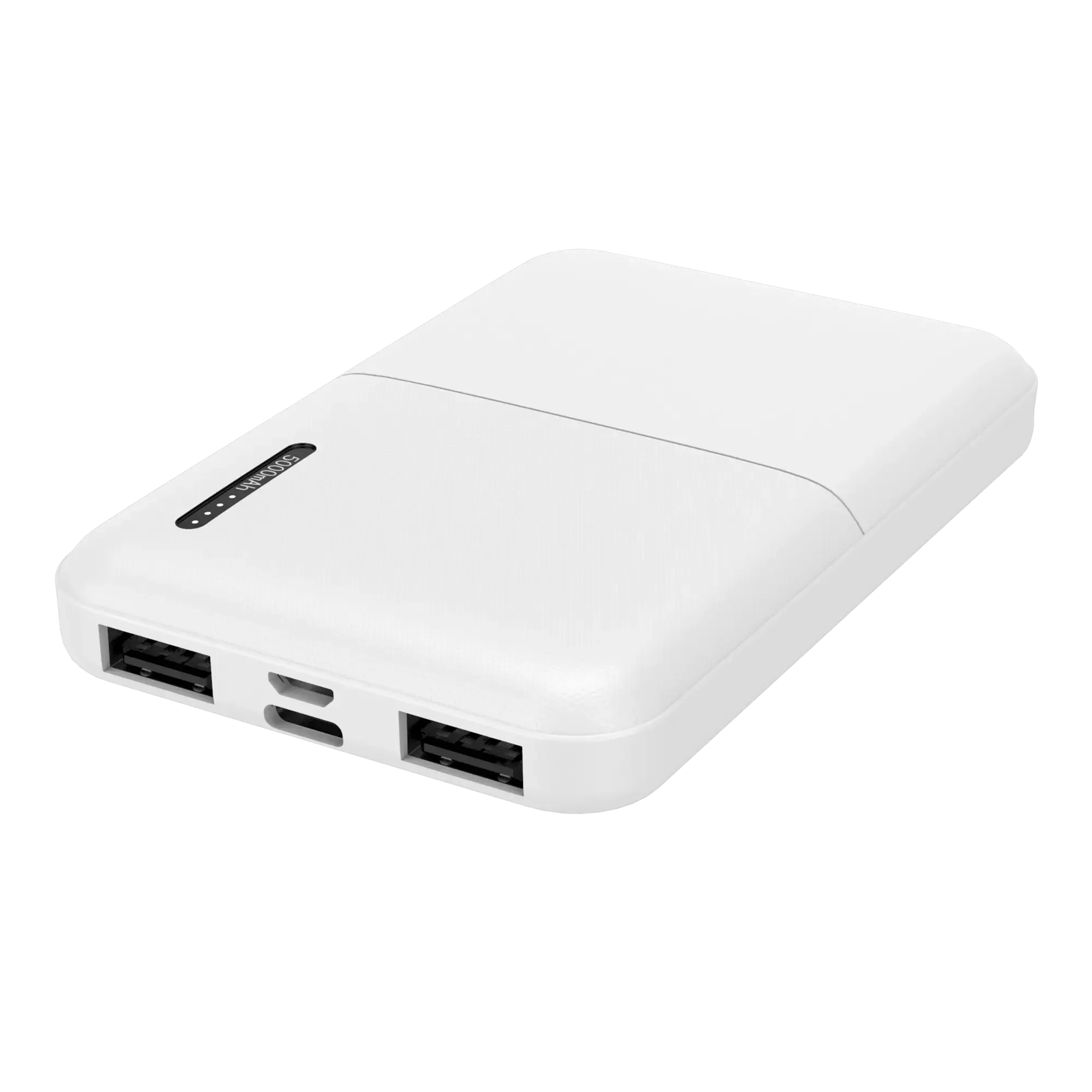 5K mAh Power Bank - Dual Type-A Ports and Single Type-C