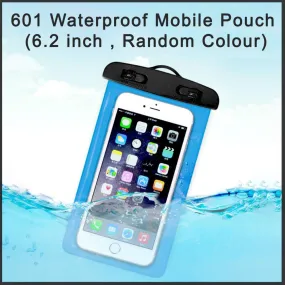 601 Waterproof Mobile Pouch (6.2 inch , Random Colour)