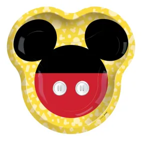 8 Pack Mickey Mouse Forever Shaped Paper Plates - 23cm x 20cm