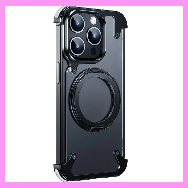 【9-05#】 360° Rotating Stand, Magnetic, Shockproof Airbag iPhone Case