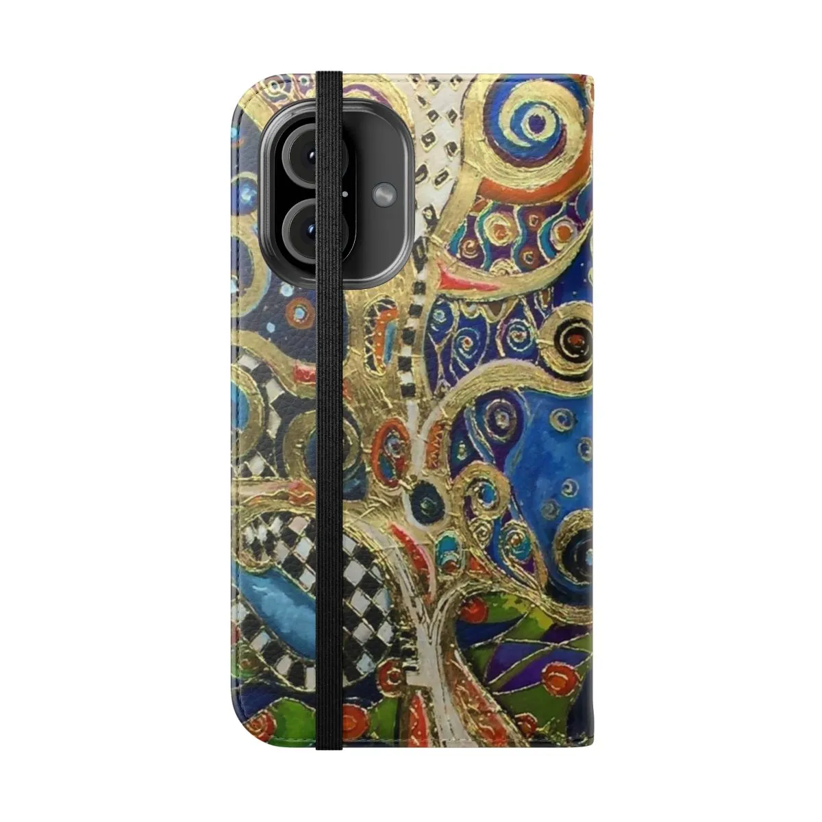 Abstract Art Flip Cover Phone Case Inspired by Gustav Klimt