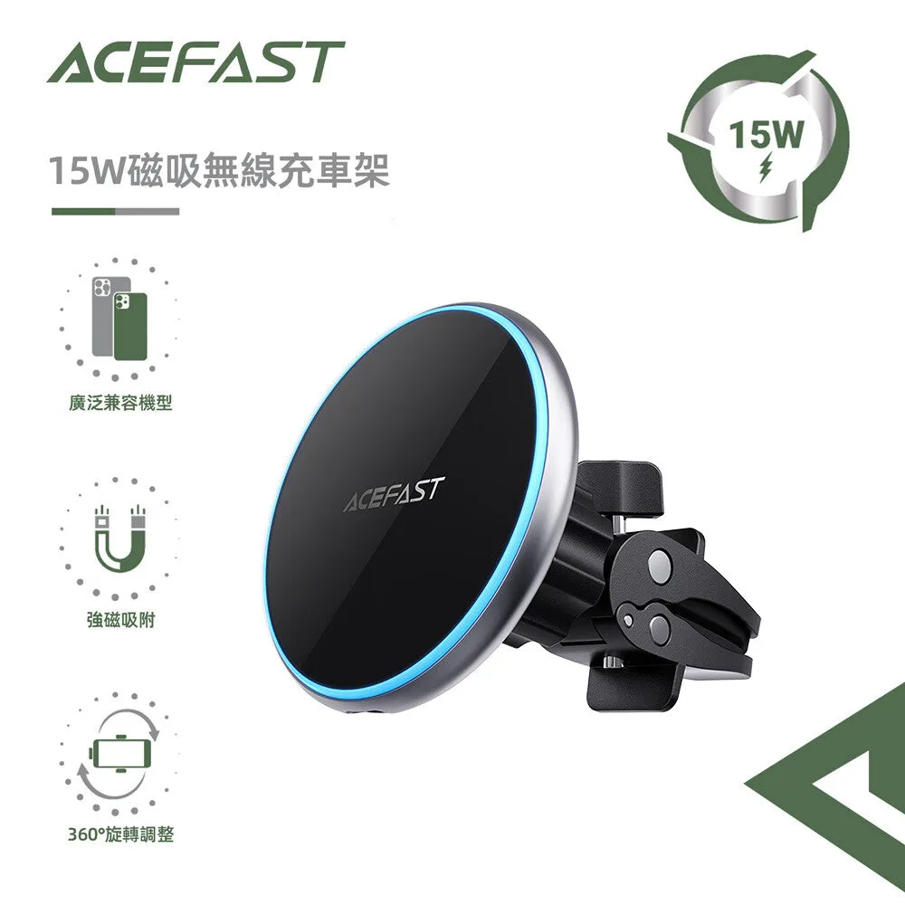 Ace Fast Car Wireless Charger, 15Watts, Black