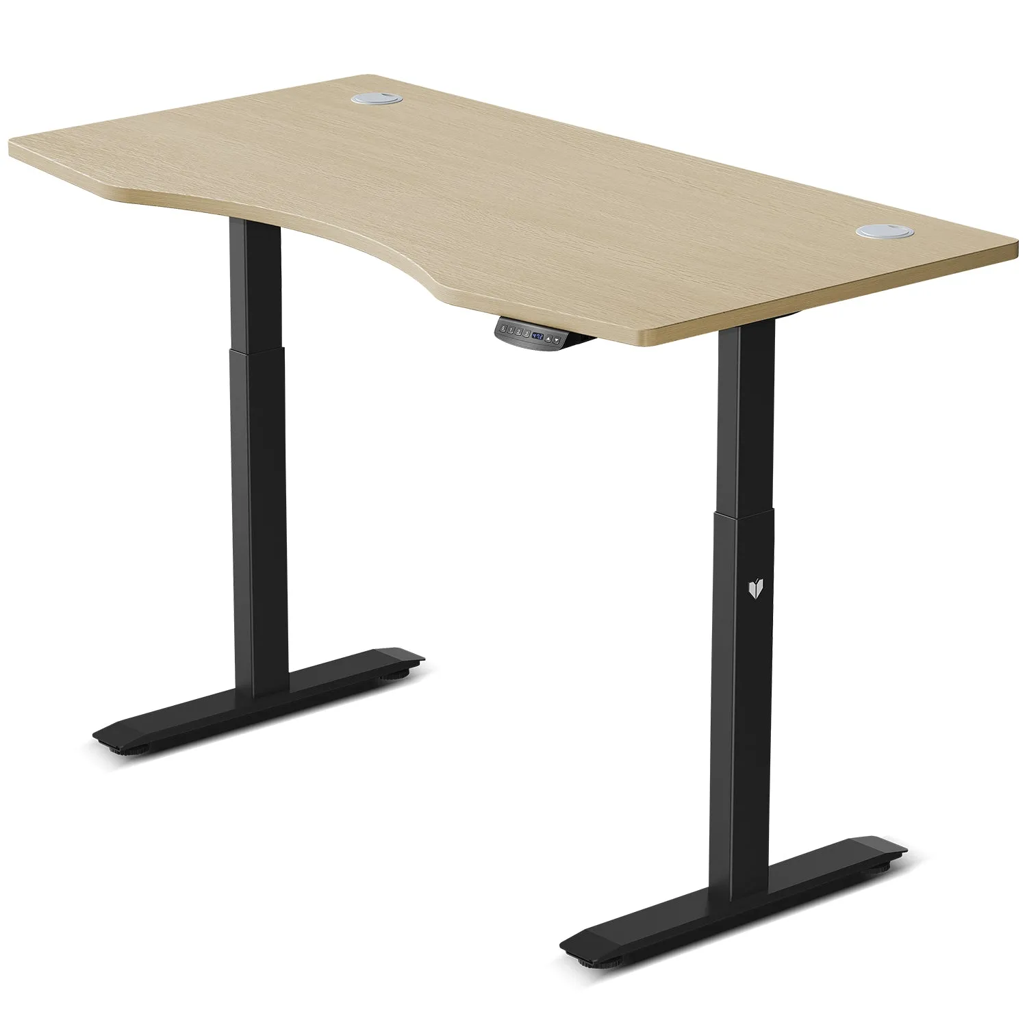 Adjustable Height Desk with Exercise Bike and LCD Display Set