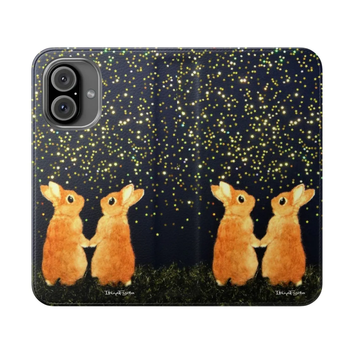 Adorable Bunny Art Flip Cover Phone Case