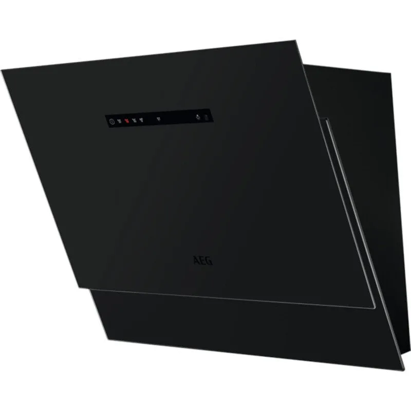 AEG DVE5671HR Wall Mounted Hood - Matt Black Glass