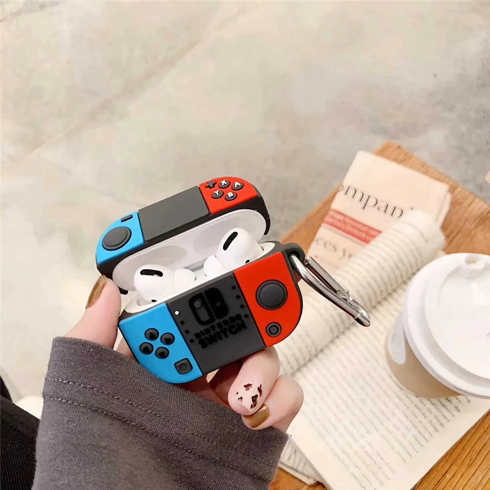 AirPods 4 Switch Gamepad AirPods Case Silicone Soft Earphone Protector Cover