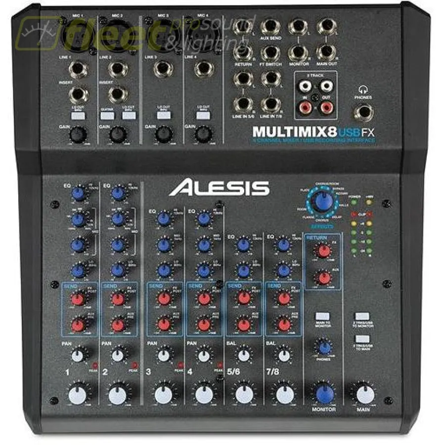 Alesis MultiMix 8 Channel USB Mixer with effects