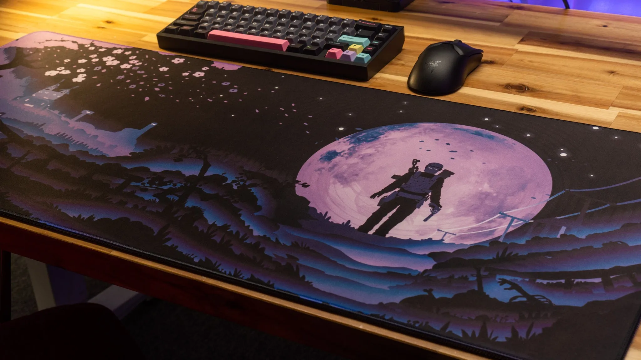 AloneinTokyo "Cherry Blossom" Rust Limited Edition Content Creator Collaboration Gaming Deskmat Mouse Pad