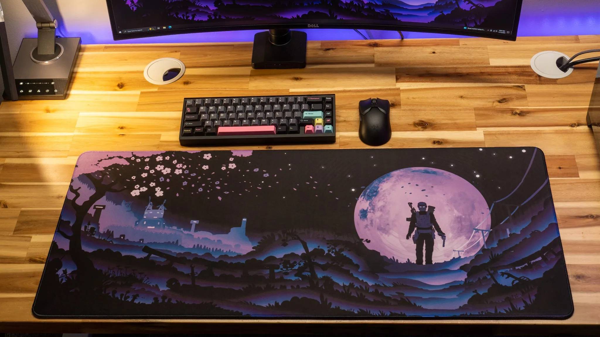 AloneinTokyo "Cherry Blossom" Rust Limited Edition Content Creator Collaboration Gaming Deskmat Mouse Pad