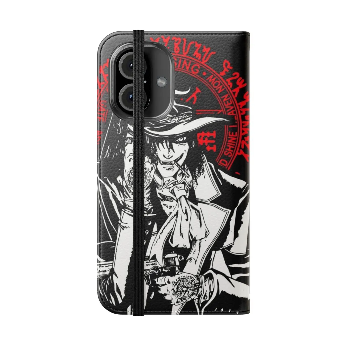 Alucard Themed Flip Cover Phone Case for Anime and Manga Fans