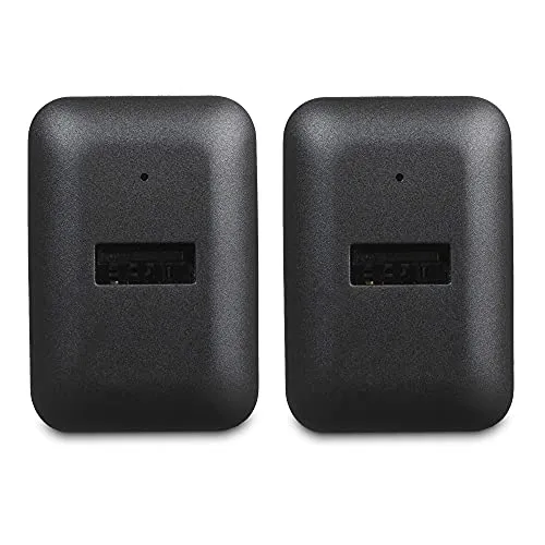 Amazon Basics 12W One Port USB-A Wall Charger (2.4A) for Phones (iPhone 15/14/13/12/11/X, Samsung, and more), Pack of 2, Black