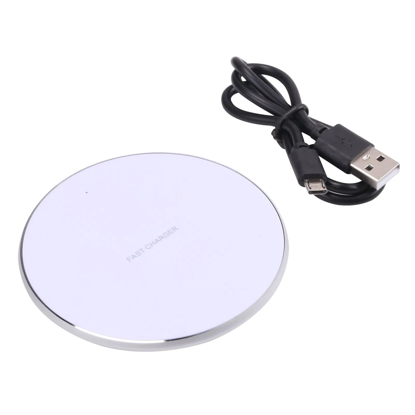 AMZER 15W Plaid Pattern Desktop Metal Round Wireless Charger