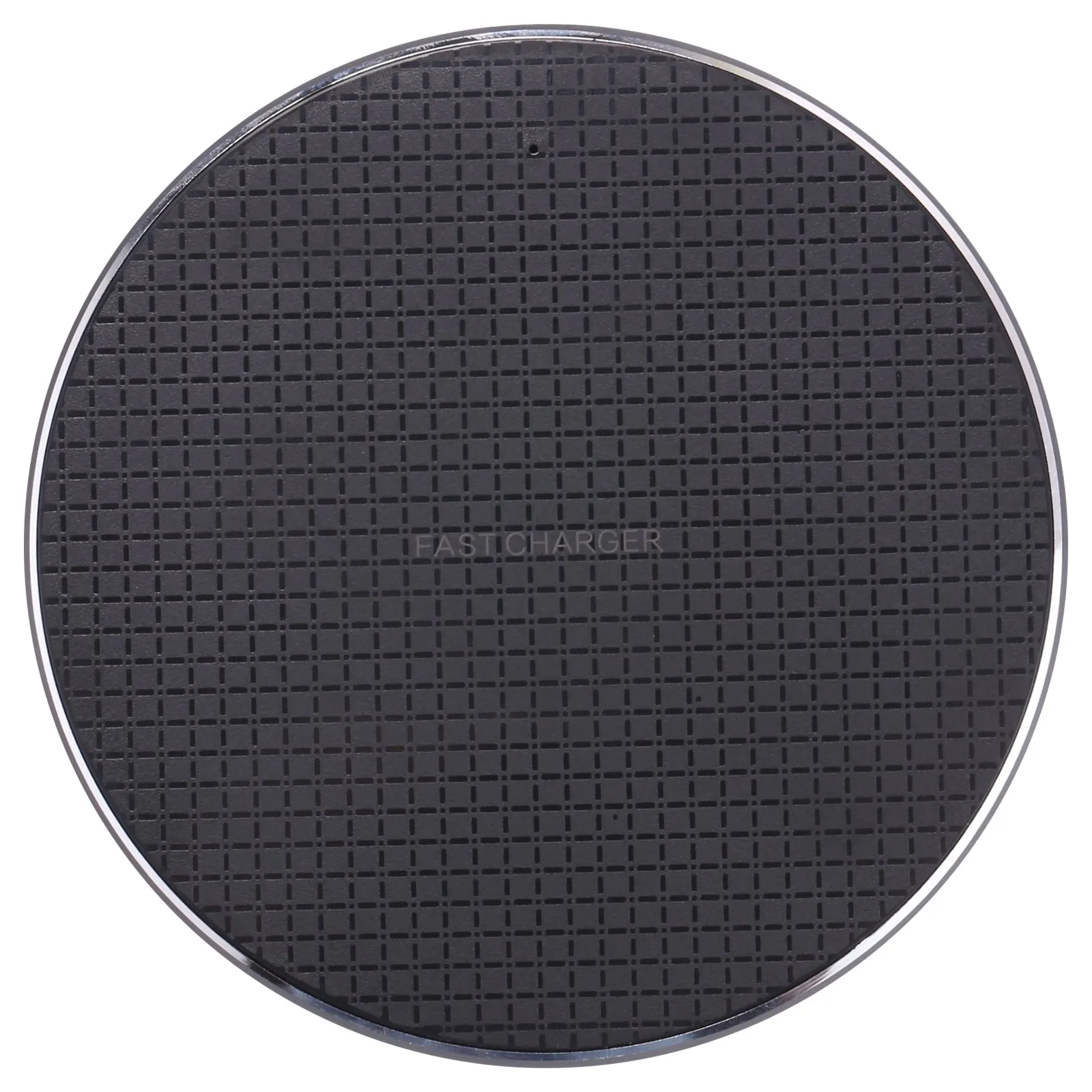 AMZER 15W Plaid Pattern Desktop Metal Round Wireless Charger