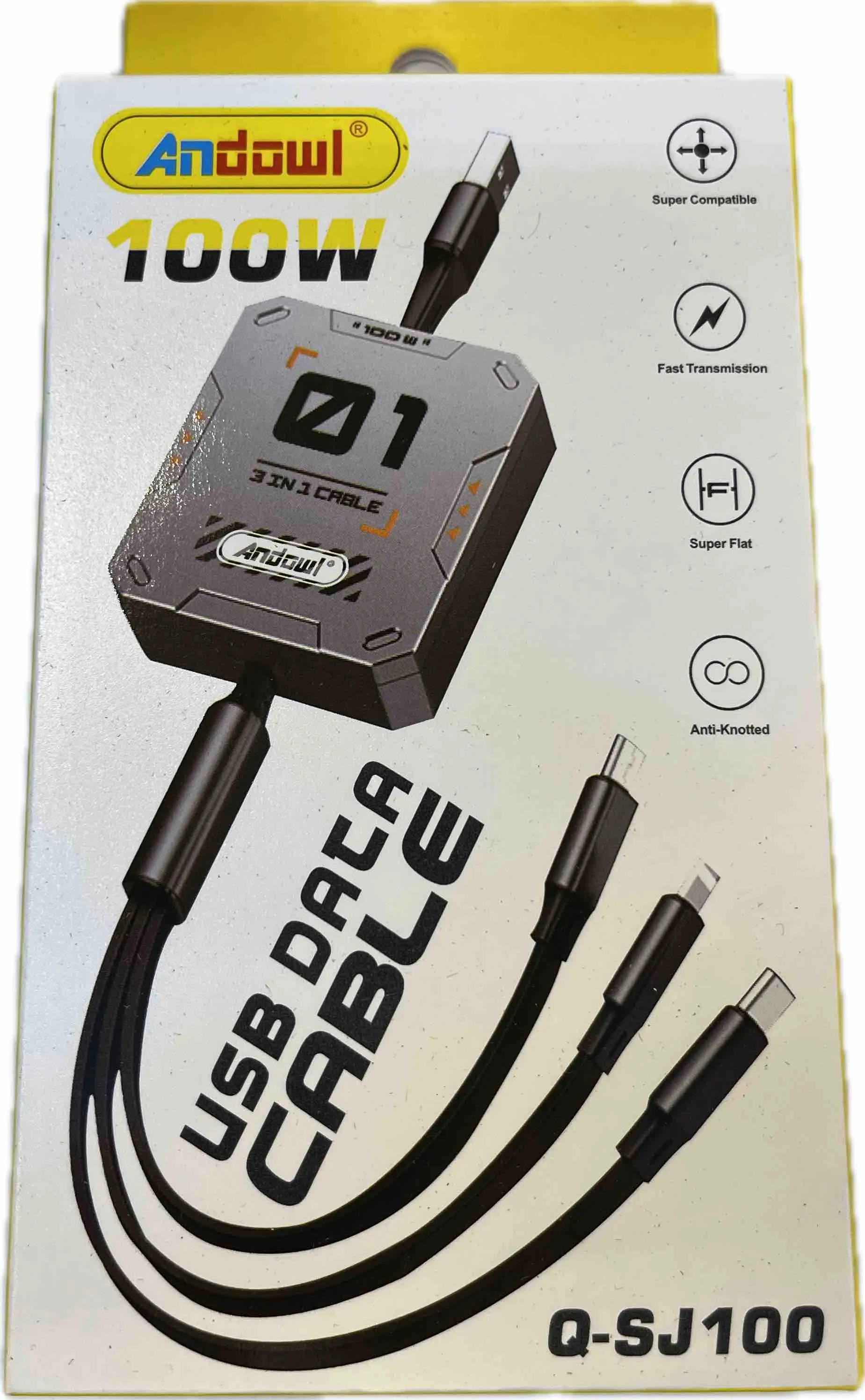 ANDOWL QSJ100 3in1 USB Date Cable