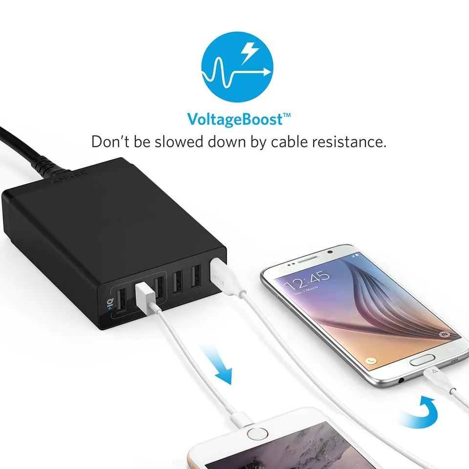 Anker PowerPort 6 60W 6-Port USB Wall Charger