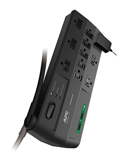 APC 11-Outlet Surge Protector Power Strip with USB Charging Ports, 2880 Joules, SurgeArrest Home/Office (P11U2)