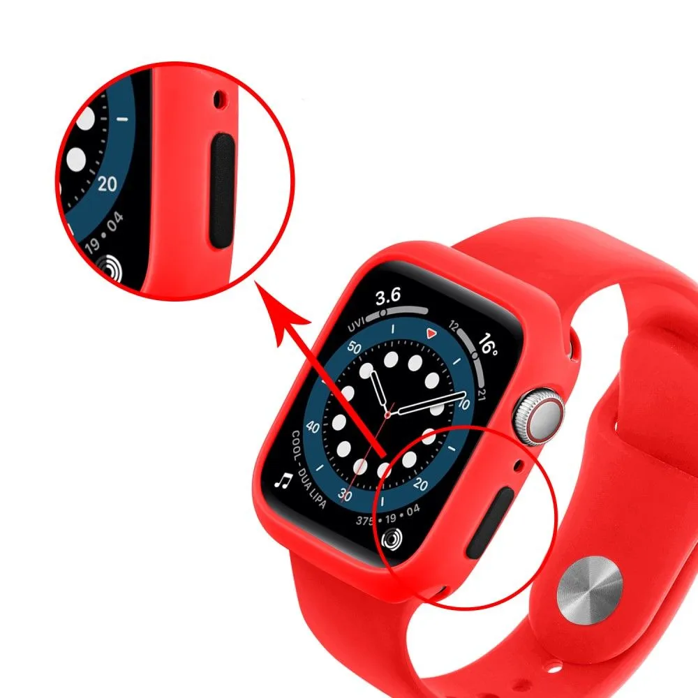 Apple Watch (41mm) candy color button TPU cover - Red / Black