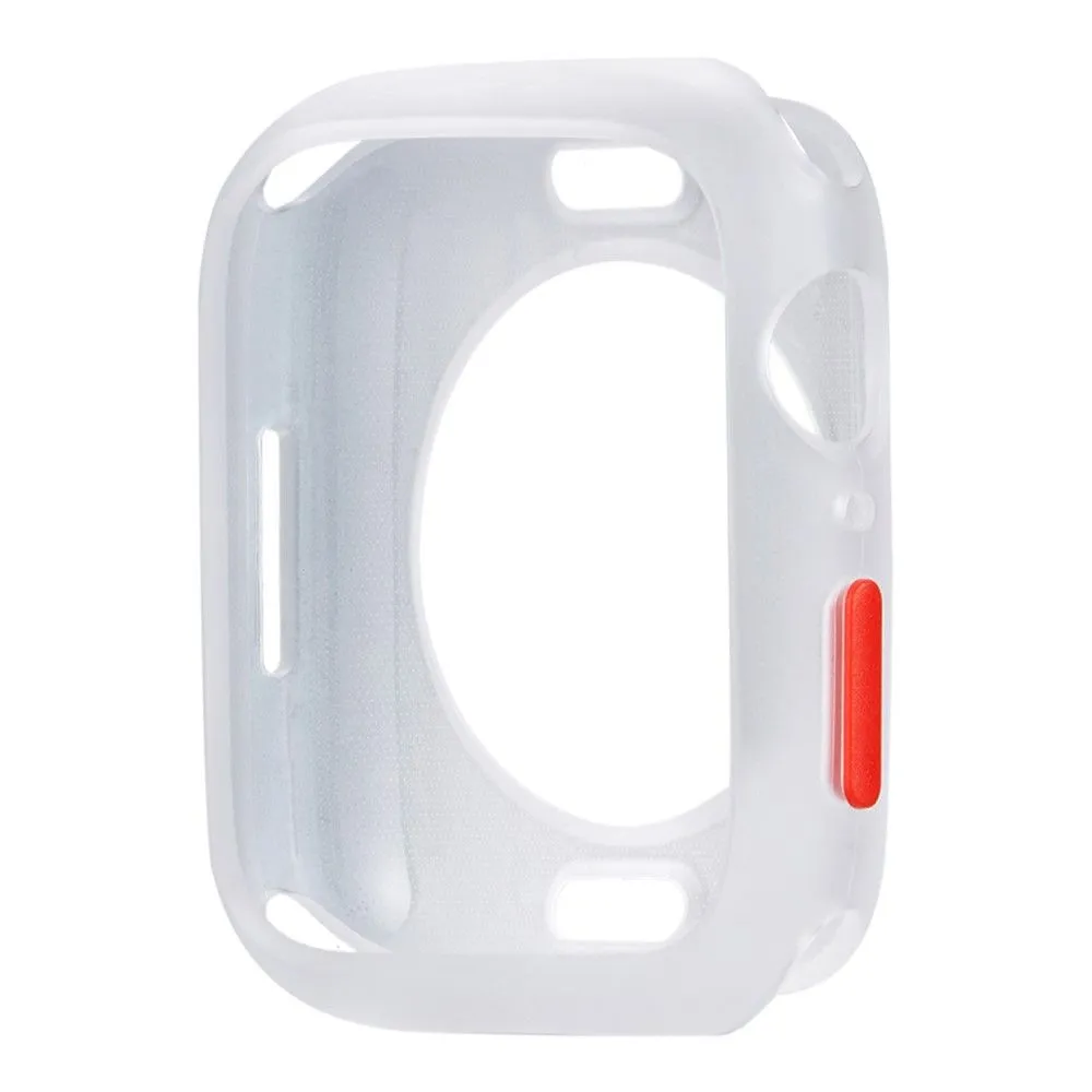 Apple Watch (41mm) candy color button TPU cover - Transparent / Red