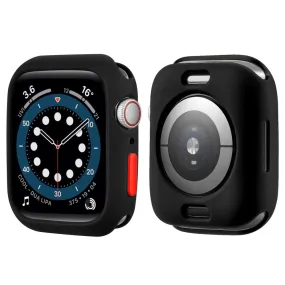 Apple Watch (45mm) candy color button TPU cover - Black / Red