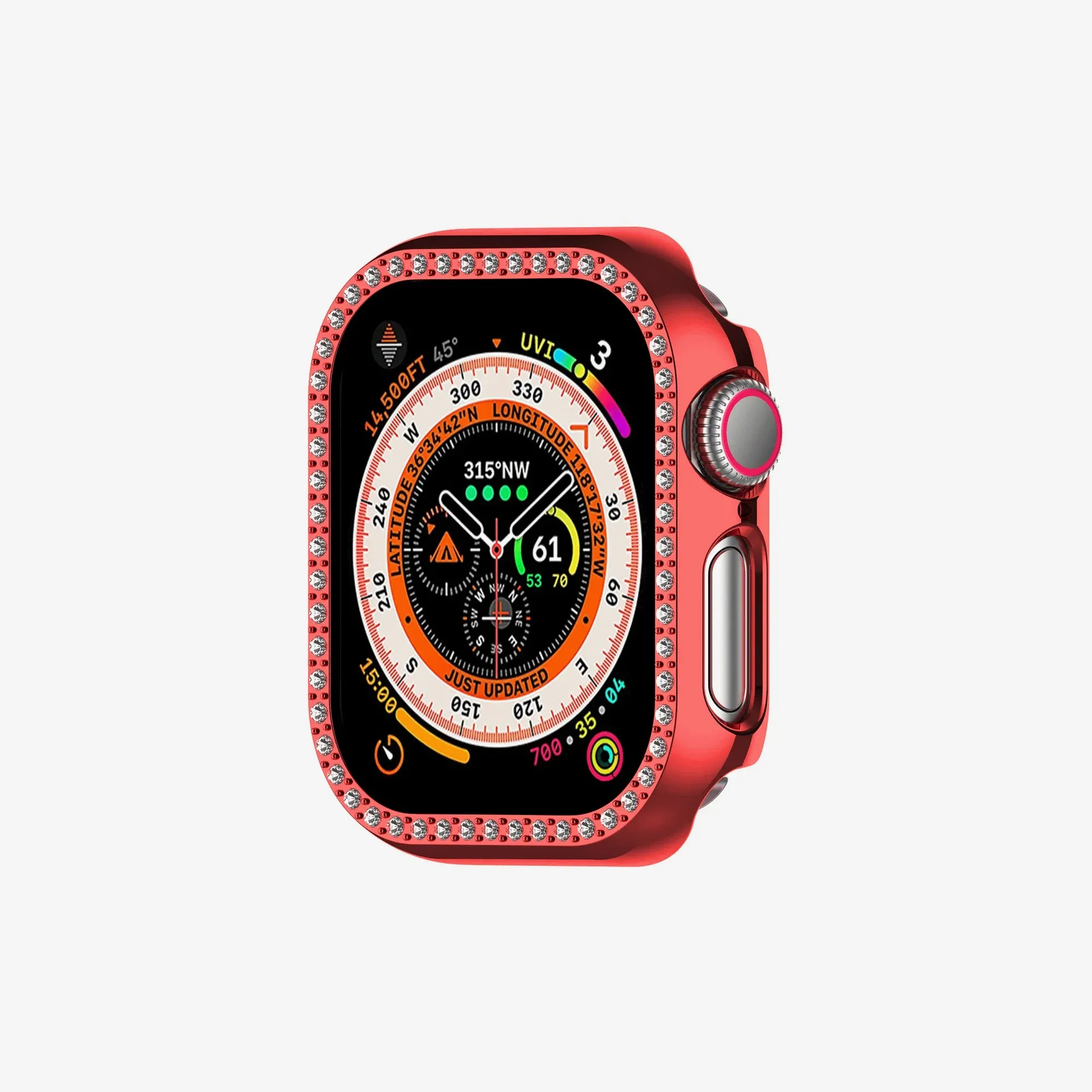 Apple Watch Diamond Plated Protective Hard Case - Red