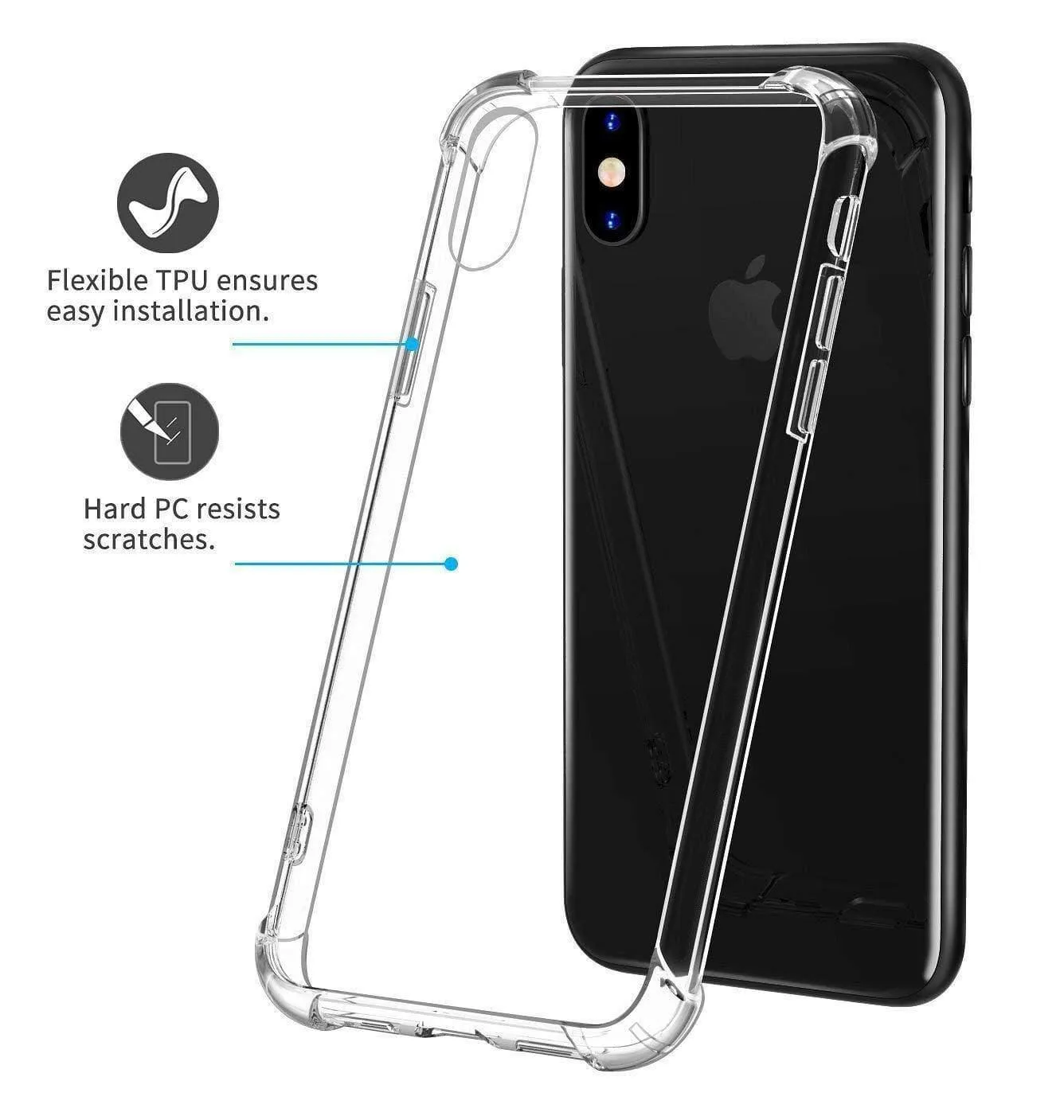 Atouchbo King Kong Armor Protective Case for OnePlus 8 Anti-Shock Mobile Case Clear