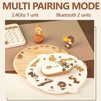 ★Authentic★Disney★Chip and Dale Multi Pairiing Wireless Silent Mouse★Noiseless Button/Sleep Mode