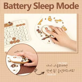 ★Authentic★Disney★Chip and Dale Multi Pairiing Wireless Silent Mouse★Noiseless Button/Sleep Mode