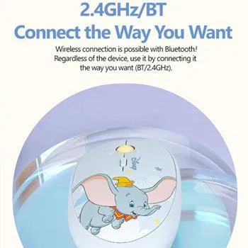 ★Authentic★Disney★Dumbo Multi Pairiing Wireless Silent Mouse★Noiseless Button/Sleep Mode